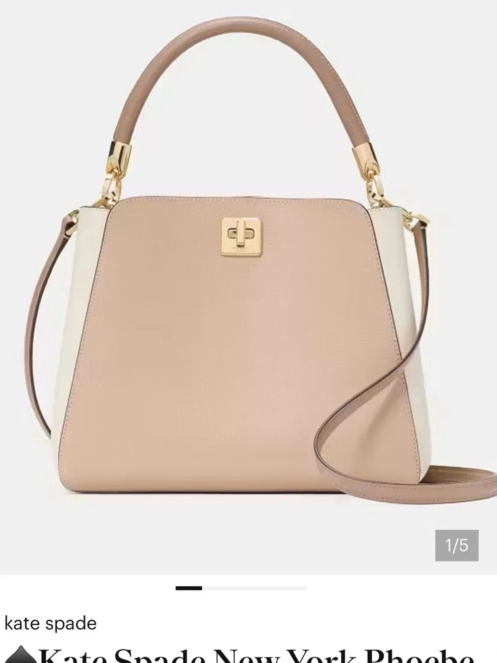 Kate Spade New York Phoebe two-tone blush & cream top-handle satchel